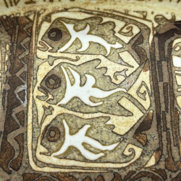 Vintage Nils Thorsson Royal Copenhagen Baca Series Shallow Dish Ceramic Faience~ - Picture 11 of 14